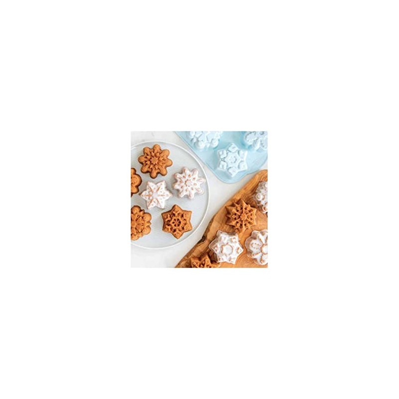 Nordic Ware NW 89642 Snowflake Baking Mould, 6 Different Muffin