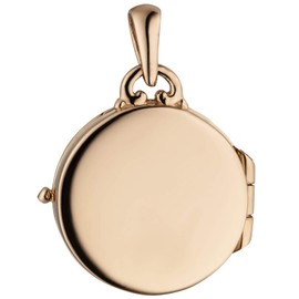 Jobo Women's Locket 925 Silver Rose Gold Plated with Enamel and Zirconia, Silver, Cubic Zirconia