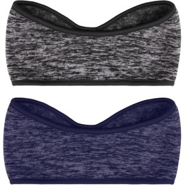 2 Pack Ear Warmers Headband Stretchy Ear Covers Sweatband Ski Winter Headband Workout Headbands Moisture Wicking Thermal Sport Headbands for Women Man Girls (Pink, One size)