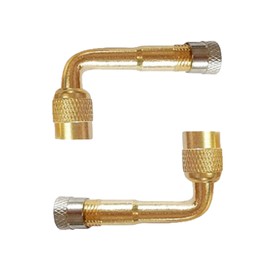 2 Stück 90 Grad VentilverläNgerung, Luftpumpe Adapter,VentilverläNgerung Autoventil,Winkel VentilverläNgerung Autoventil ReifenventilverläNgerung ,Winkelventil für Auto Motorrad Roller Scooter Fahrrad