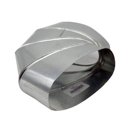 HVAC Premium Flat Oval Elbow | Vertical Elbow Transition | 6" Sheet Metal 90D Oval Vertical Duct Angle | Galvanized Duct is Compatible with Duct 6"
