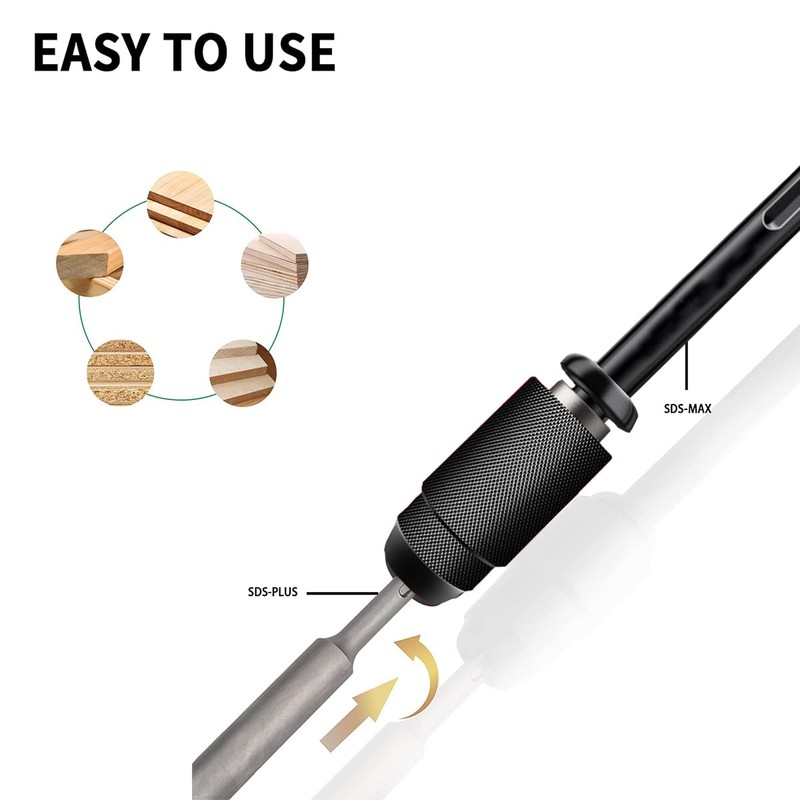SDS Max to SDS Plus Adapter for Hammer Drill, Chuck