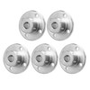 5Pcs Silver Flange Coupling Connector Kit 7mm Inner Diameter Steel