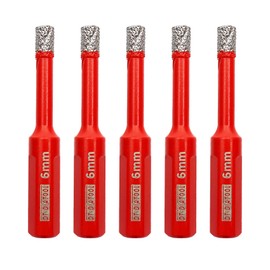 DT-DIATOOL Diamond Drill Bit 1/4 inch 5-Pack with Triangle Shank Drilling Porcelain Tile Ceramic Marble Granite Masonry Quartz