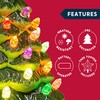 Joiedomi 7" Ceramic Christmas Tree with Green Base, Prelit Xmas