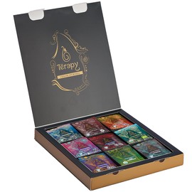 Terapy Ceylon Ayurvedic Wellness Tea Gift Box, 9 Varieties | Premium Tea Gift Set | 100% natural herbal tea bags | 45 Tea Bags