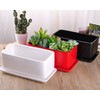 VanEnjoy 10 Inch Red Rectangle Ceramic Succulent Planter Pot Decorative