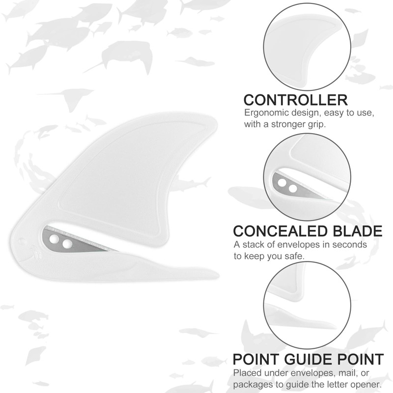 ZUFECY Envelope Opners, 3pcs Letter Cutter with Concealed Sharp Blade