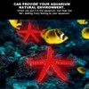 Zerodis Aquarium Simulated Fish, Lifelike Glowing Plastic Fake Starfish Ornament
