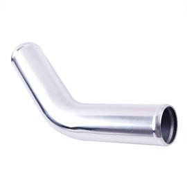 ZAP Performance Aluminum Pipe Tube Intercooler Hose 45 Degree 50mm(1.5"), 6061 Aluminu Air Intake Tube, Length 11.8" (300mm), Thickness 2 mm