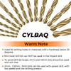CYLBAQ 99pcs Titanium Coated Steel Twist Drill Bits, 1.5-10mm Drill
