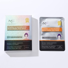 Natalie Mills Vitamin C & Niacinamide Brightening Anti-Aging SILK Face Mask - 4pcs