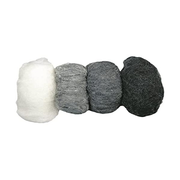 RAYHER 5363200 – Pure New Wool Fleck Fleece, 4 Colours, 25 g, Grey