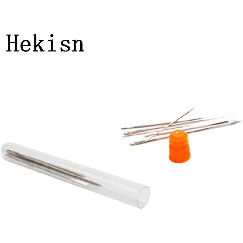 Aguja profesional de costura de piel con ojo grande Hekisek