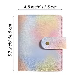 A7 Binder Wallet with Zipper Envelopes - Mini Money Organizer for Saving, Budget Cash Envelope System, Ring Binder with Pockets, Sheets and Stickers, Pink