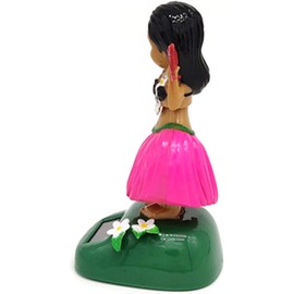 Pink Funny Dashboard Decor - Cute Bobblehead Car Dashboard Decorative, Hawaii Solar Dancing Girl for Car Dashboard Home, Hawaii Gifts | Bobblehead for Dashboard Learning Education