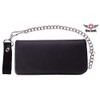 Premium Quality Black Leather Bifold Motorcycle Chain Wallet