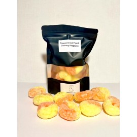 Freeze Dried Gummies Peach Ring Puffs *Pick Size* Made Fresh To Order - 2oz