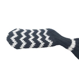 Putter Cover Knit Pin Type Cover Retro Pin Type Cover 13 Types (Wave Black)