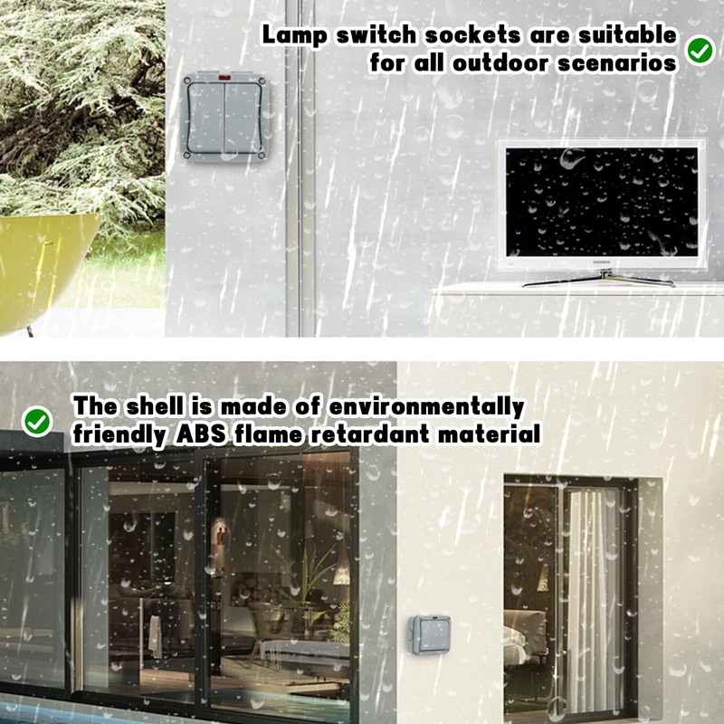 Universal Switch Weatherproof Switch Light Switch, Sporgo 20A IP66 Waterproof