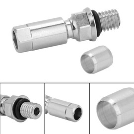 Alomejor Bicycle Hydraulic Disc Brake Hose Connector Stainless Steel Bike Hose Olive Connecting Insert Set for 5mm AVID E5 E7 E9 ER XX X0