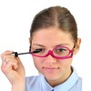 Mini Brille Make-Up Glasses with Flip Lens (Purple), Fashionable Magnifying
