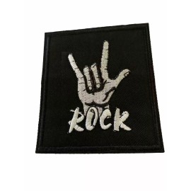 Rock Iron On Patch Punk Music + ONE FREE MUSIC STICKER WITH PURCHASE OF PATCH