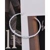 Desnuage Silver Hammered Texture Cuff Bracelet for Women - Adjustable