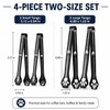 Black Cat Paw Food Tongs 4 Pack, 304 Stainless Steel,