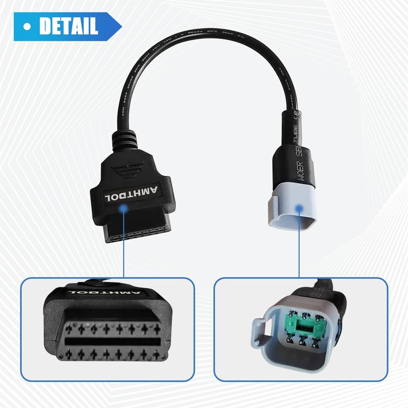 AMHTDOL OBD2 Adapter for BRP 6 Pin to 16 Pin