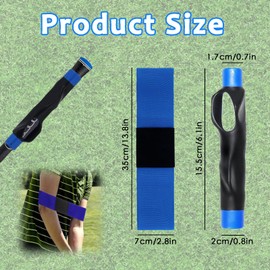 2-Pack Golf Grip Training Aid, Golf Swing Band and Grip Trainer, Correct Swing Posture, Improve Hand Position & Consistency for Male and Female Beginners In Golf (Blue)