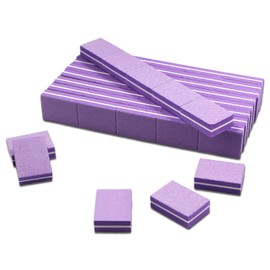 Nail Buffer Blocks, 50 Pcs Nails Buffer, Sanding Tools for Salon and Home, for Gel and Natural Nails, Girls Nail Art Supplies, Purple