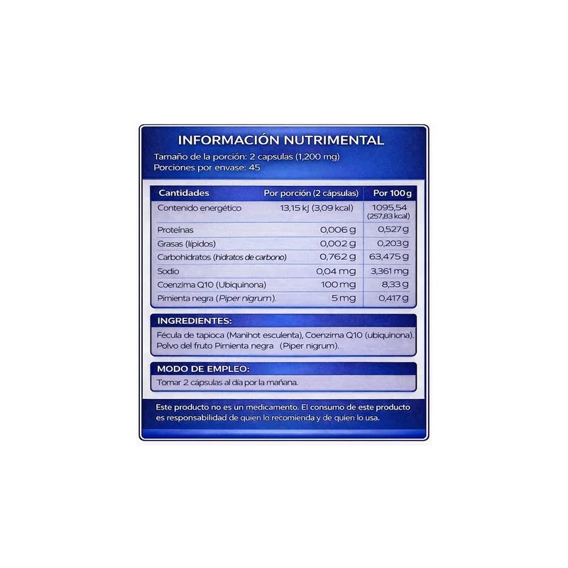 Coenzima Q10 - Antioxidante - 90 Cápsulas - N L