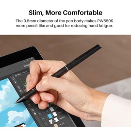 PW550S Stylus Pen for Tilt Function High Sensitivity Touch Screens Stylus Pen with Customizable Keys, Support Replacement Pen Nibs