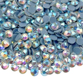 Hotfix Rhinestones,1000pcs SS20 4.8mm Flatback Hotfix Rhinestones Round Crystal Glass Rhinestones for Crafts Clothes Shoes Shirts Cups Decoration(Clear AB)