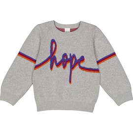 Fred's World by Green Cotton Knit Jacquard Sweater, grey melange