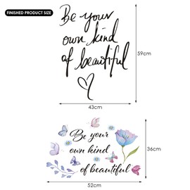 2 Pieces English Wall Stickers, Encourage Yourself Quotes Stickers, Home Decoration Stickers, Background Decoration Wall Stickers, Girls Bedroom Accessories Decoration