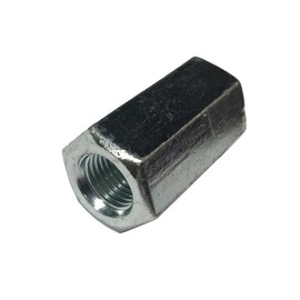 (1) M10-1.25 Hex Coupling Nut, Steel Zinc DIN 6334