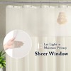 Gibelle Waffle Weave Shower Curtain with Mesh Top Window and