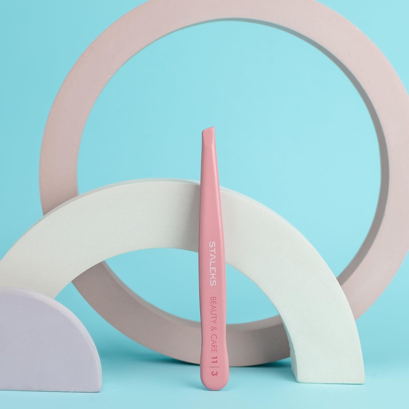 STALEKS PRO Augenbrauen-Pinzette, Präzision, Edelstahl, Beauty & Care 11/3