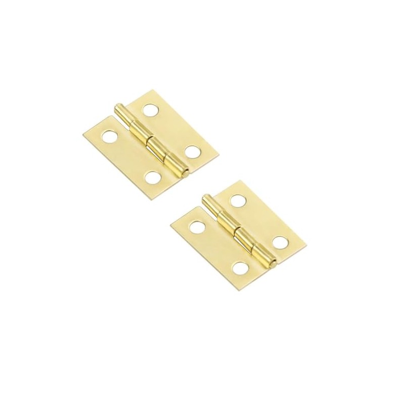 Merriway BH03819 (2 Pcs) EB Steel Butt Hinge, Brass Plated,