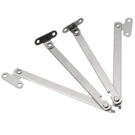 AWOCAN 4 Pcs Stainless Steel Folding 180 Degree Lid Support Hinges Lid Stay for Furniture Cabinet Cupboard Door