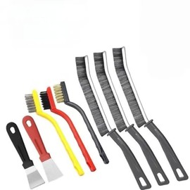 Kitchen Stove Cleaning Brush，Brushes for Crevice Cleaning，Range HoodHood Grease Grime，Scraper Tool Stove Cleaning，Tool Set（8-Piece Set）.