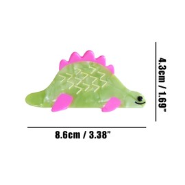 Funny Dinosaur Hair Clip,Acetate Hair Clip,Small Claw Clip for Women,Glass Green, 1 Count (Pack of 1)