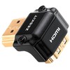 Zeskit Zinc Alloy Full Shielding HDMI Right Angle Adapter, 24K