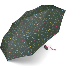 Esprit Easymatic Light Little Leaves Pocket Umbrella, Green