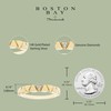 Boston Bay Diamonds Diamond Triangular Pattern 14K Yellow Gold Plated