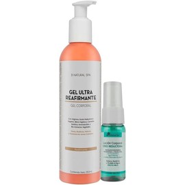 B Natural SPA Gel Corporal Ultra Reafirmante, con Ácido Hialurónico y Bio-Extractos Vegetales, para Brazos, Busto y Abdomen, 250ml