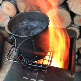 2Peices Backpacker Bushcraft Grill Grate Stainless Steel BBQ Cooking Grill Mesh Campfire Grill Square Round for Camping, Backpacking, Hunting Fishing