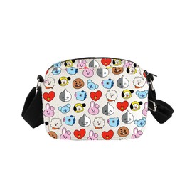 K-Pop-Figuren Crossbody Bag K-Pop Team Geschenk für Fans Sänger Fan Geschenk B-T inspirierte Reißverschluss-Umhängetasche, CB, 32 * 37cm